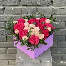 Цветочная композиция из Розы в коробке #REPLACE_PRED# Удомле