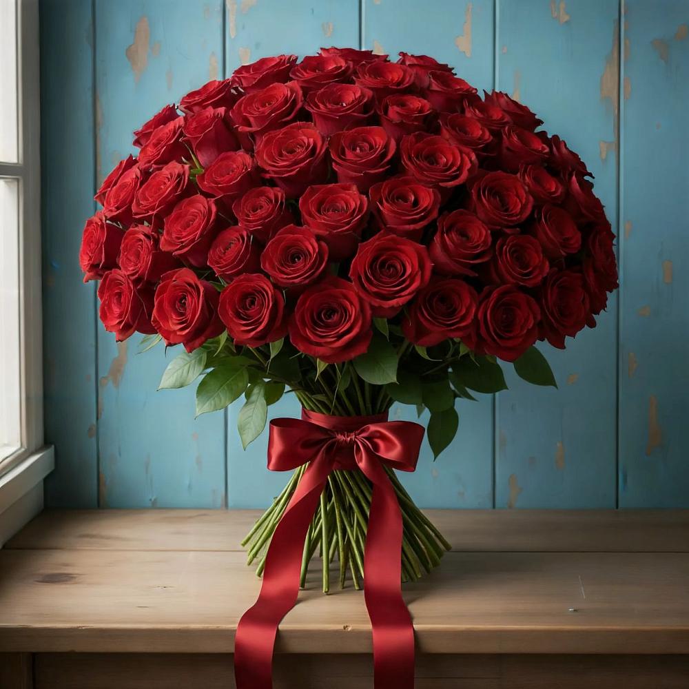 Букет Красные розы Блэк Меджик в Удомле