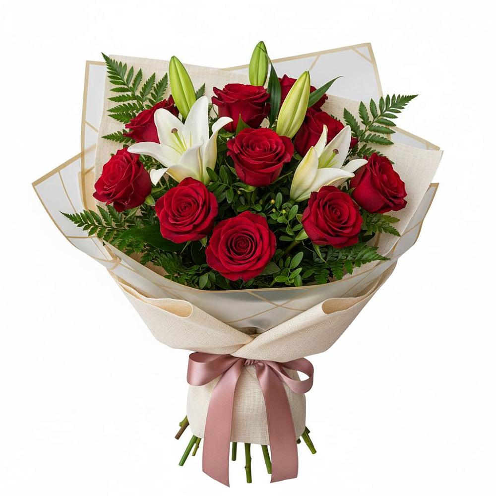 Букет цветов из: Лилии и Розы в Удомле