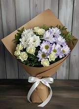 Букет цветов из:  Хризантемы и Розы в Удомле