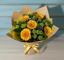 Букет цветов из:  Герберы и Хризантемы в Удомле
