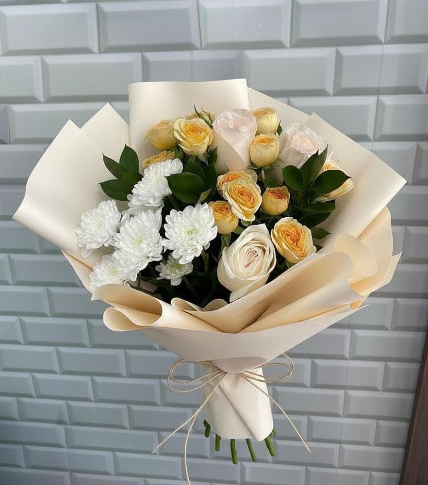 Букет цветов из: Розы и Хризантемы в Удомле