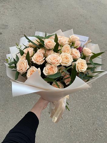 Букет Кремовые розы Латте в Удомле